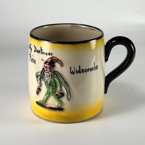 Vtg Watcombe Torquay Widecombe Red Clay Coffee Tea Cup Mug Lucky Dartmoor Pixie - Picture 1 of 14